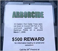 Arborcide Sign (Parks Dept. Sign/Inwood Hill Park)'08